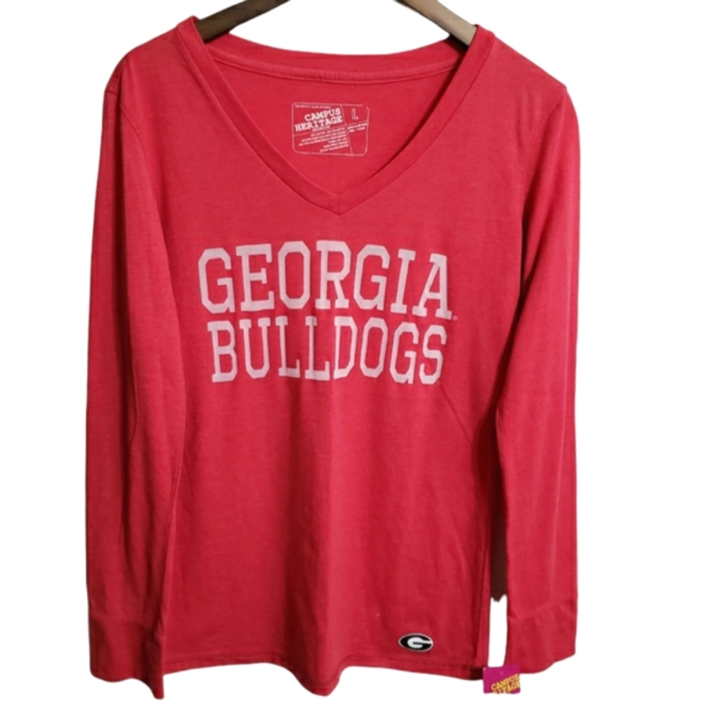 UGA Bulldogs Campus Heritage Long Sleeve Tee Size Large NWT - Picture 1 of 4